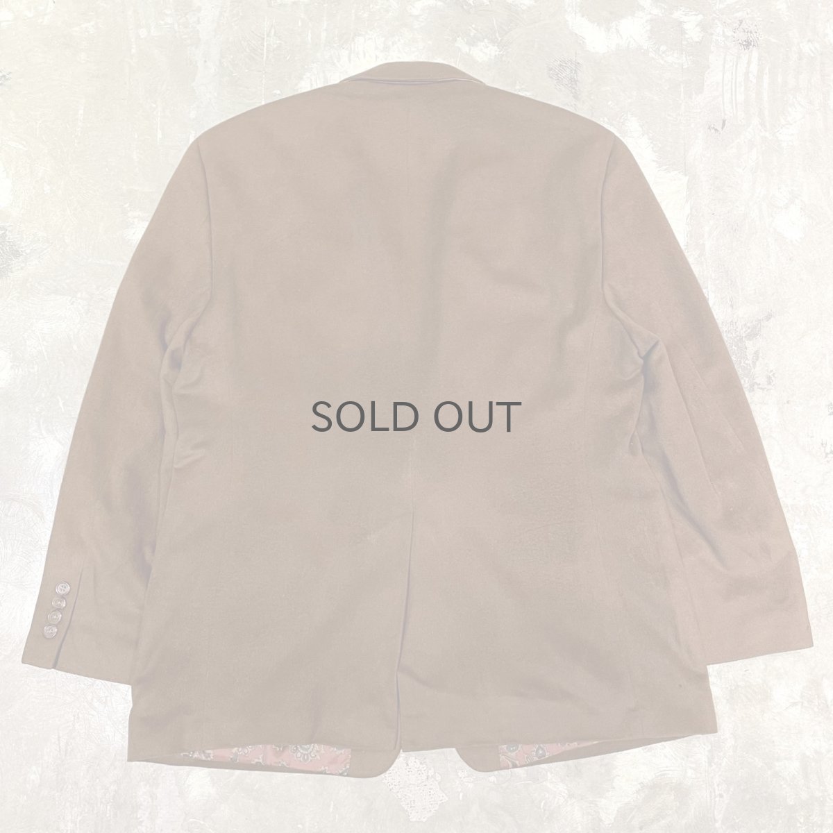 画像2: 【LAUREN BY RALPH LAUREN】CASHMERE MIX BROUN TAILORED JACKET / Mens L (2)