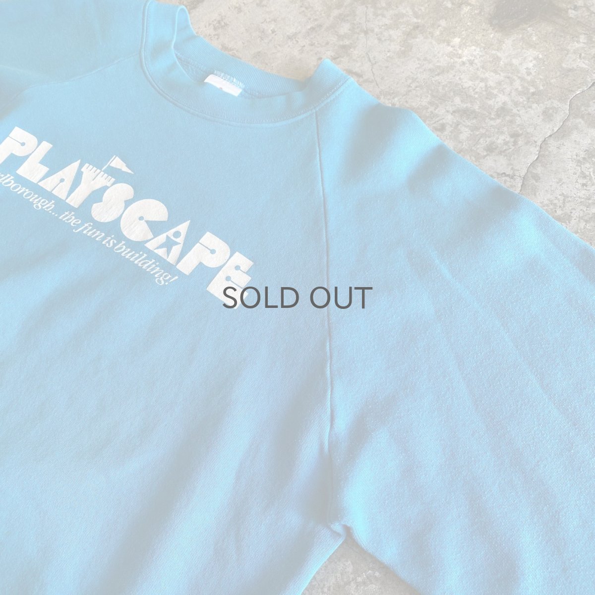 画像8: 80's "PLAYSCAPE" PRINTED COLOR RAGLAN SEEVE L/S SWEAT / Ladies XL(L) / MADE IN USA (8)