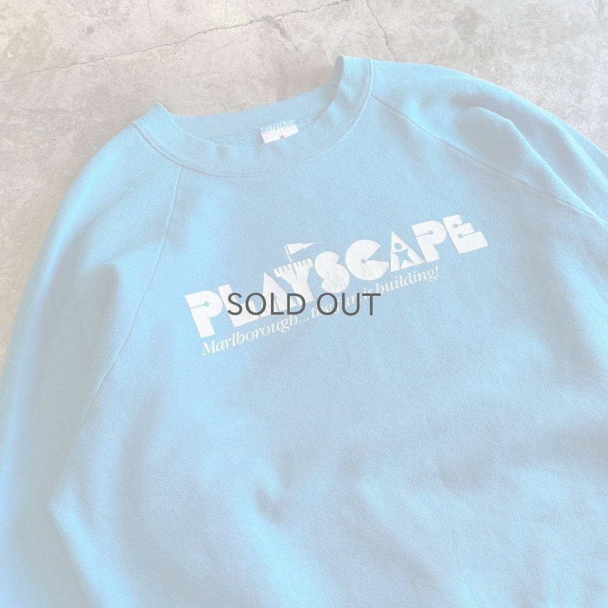 画像3: 80's "PLAYSCAPE" PRINTED COLOR RAGLAN SEEVE L/S SWEAT / Ladies XL(L) / MADE IN USA (3)