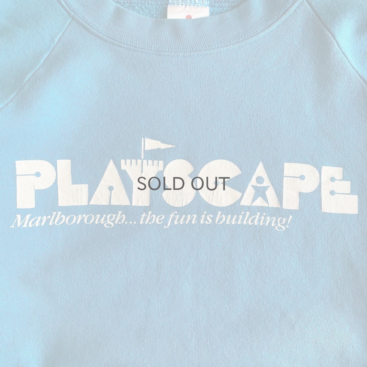 画像5: 80's "PLAYSCAPE" PRINTED COLOR RAGLAN SEEVE L/S SWEAT / Ladies XL(L) / MADE IN USA (5)