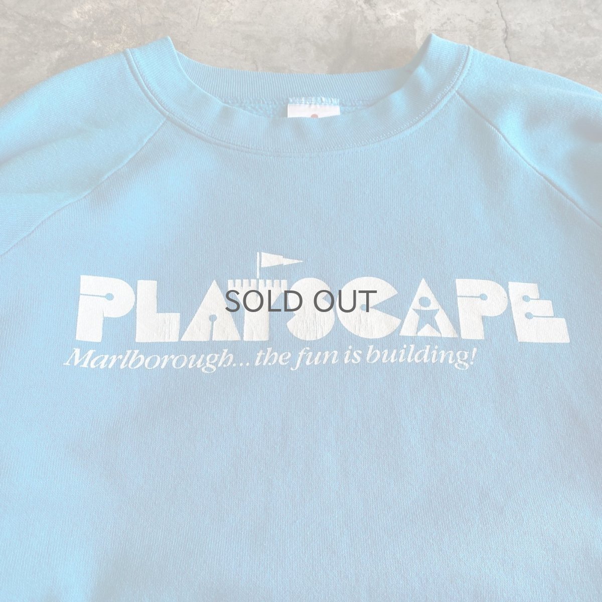 画像4: 80's "PLAYSCAPE" PRINTED COLOR RAGLAN SEEVE L/S SWEAT / Ladies XL(L) / MADE IN USA (4)