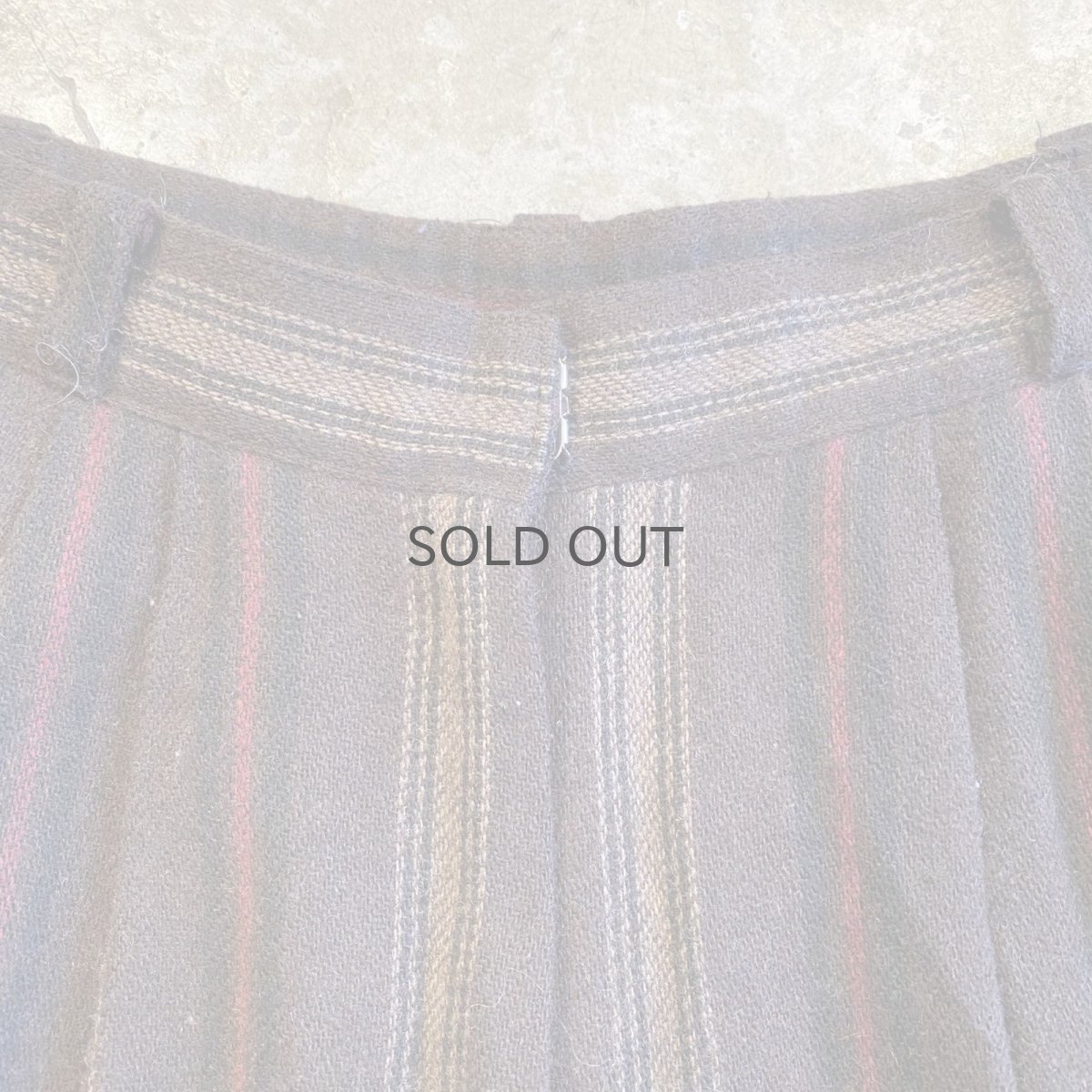 画像6: IVY STRIPE DESIGN WOOL SLACKS HALF PANTS / W28 (6)