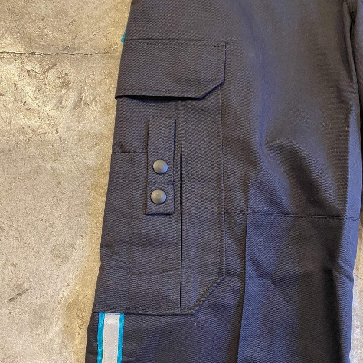画像6: SIDE REFLECTIVE TAPE LINE DESIGN WORK CARGO PANTS / W32 (6)