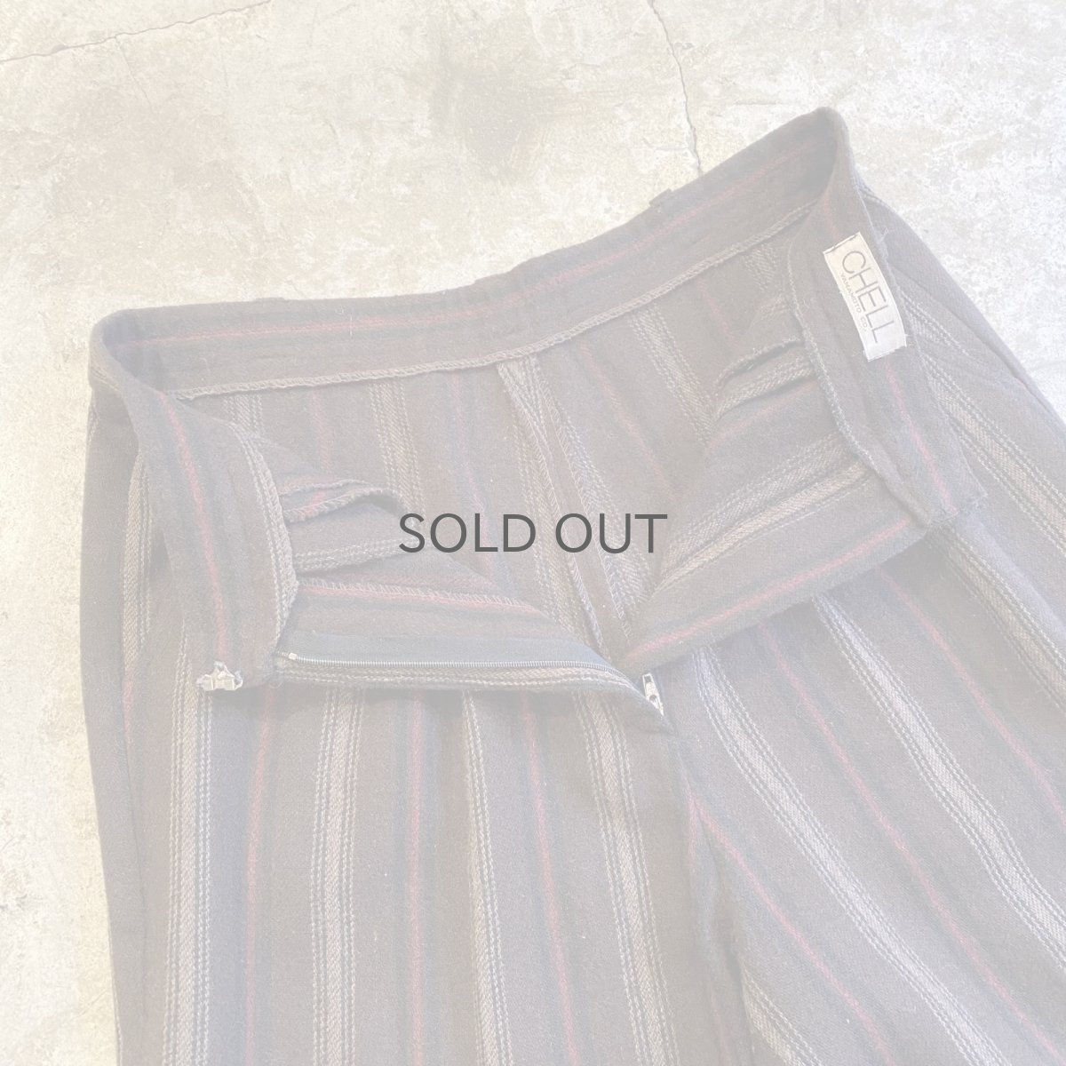 画像7: IVY STRIPE DESIGN WOOL SLACKS HALF PANTS / W28 (7)