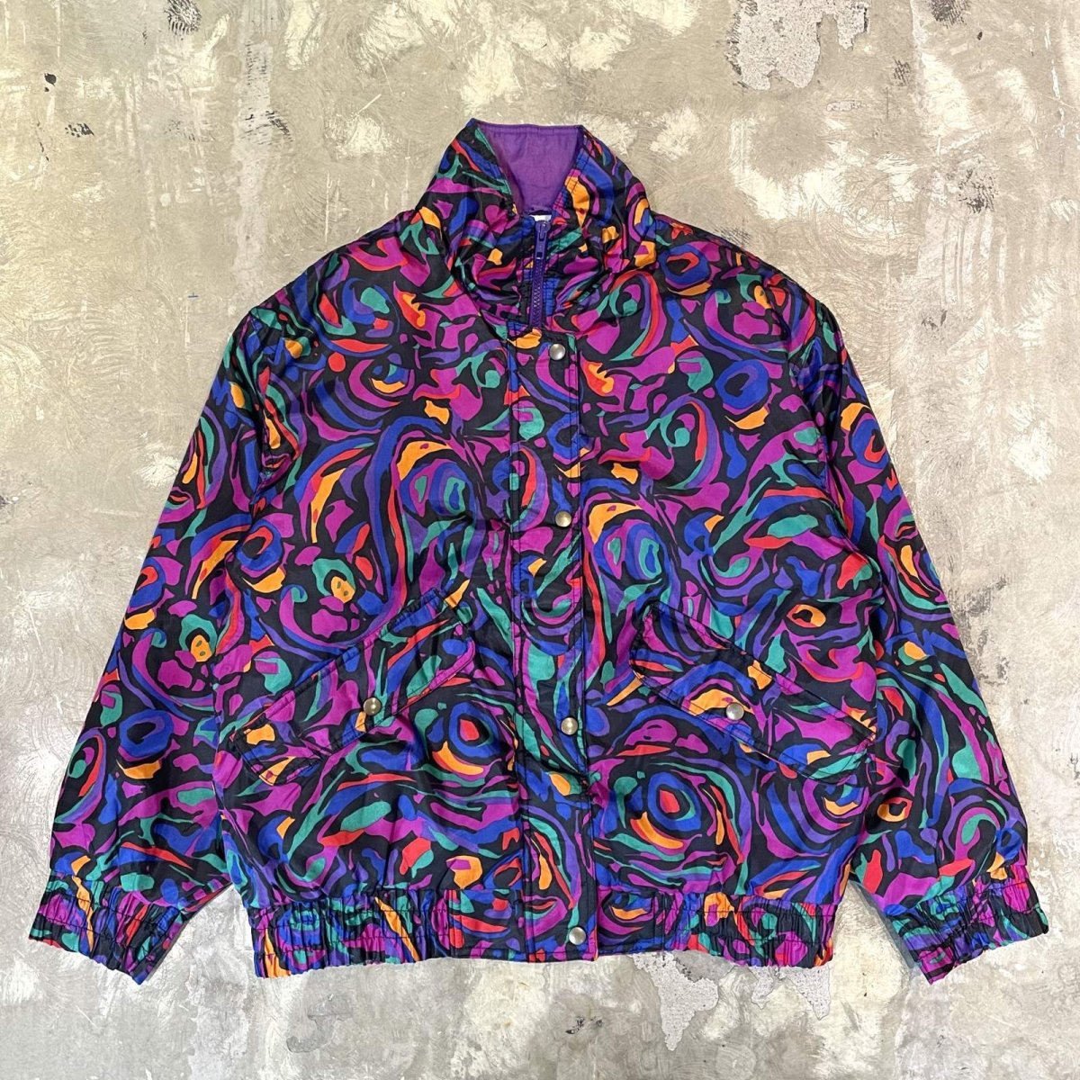 画像1: ALL OVER PATTERN HI NECK BLOUSON / Mens L (1)