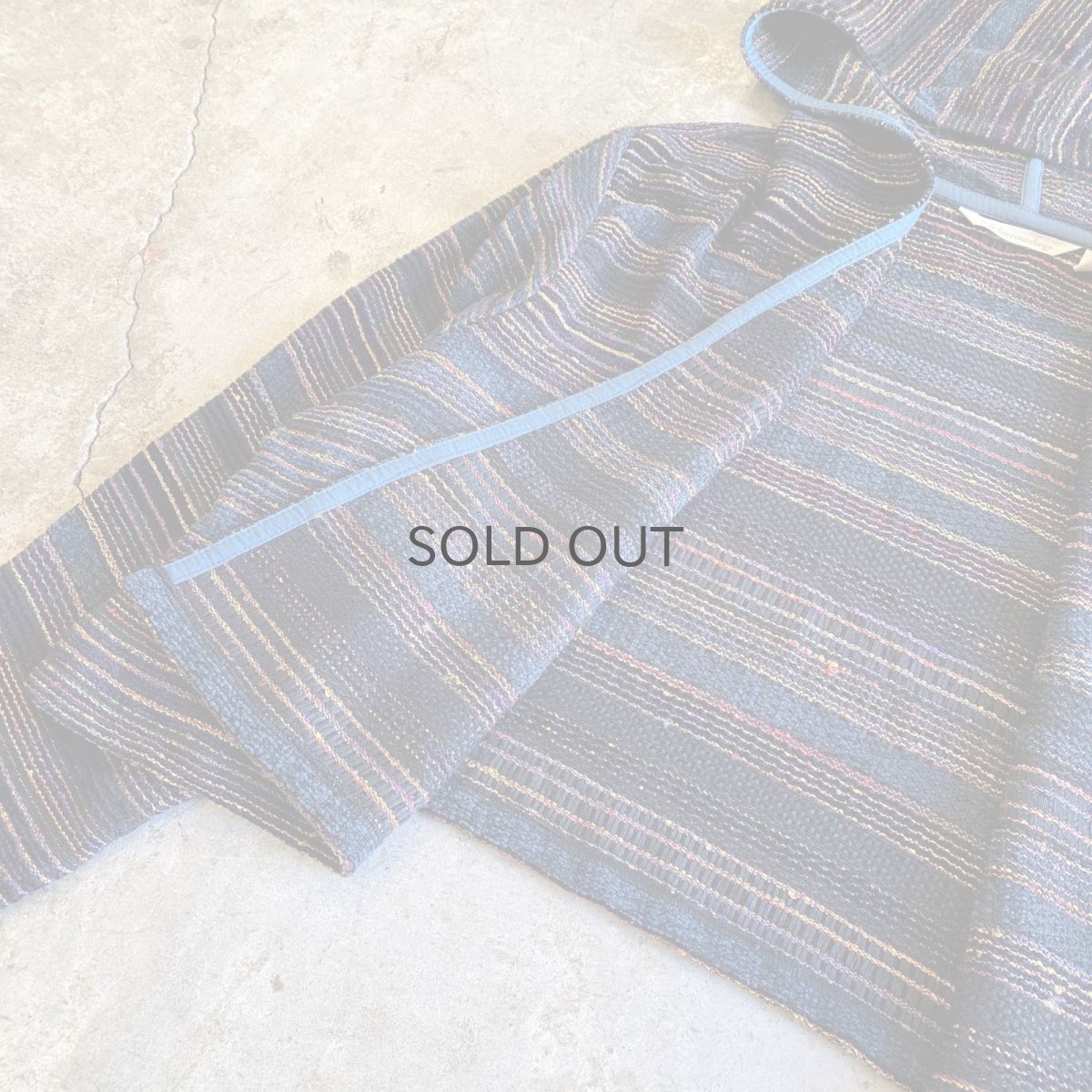 画像6: MULTI BODER COLOR SHORT HOODIE / Ladies M (6)