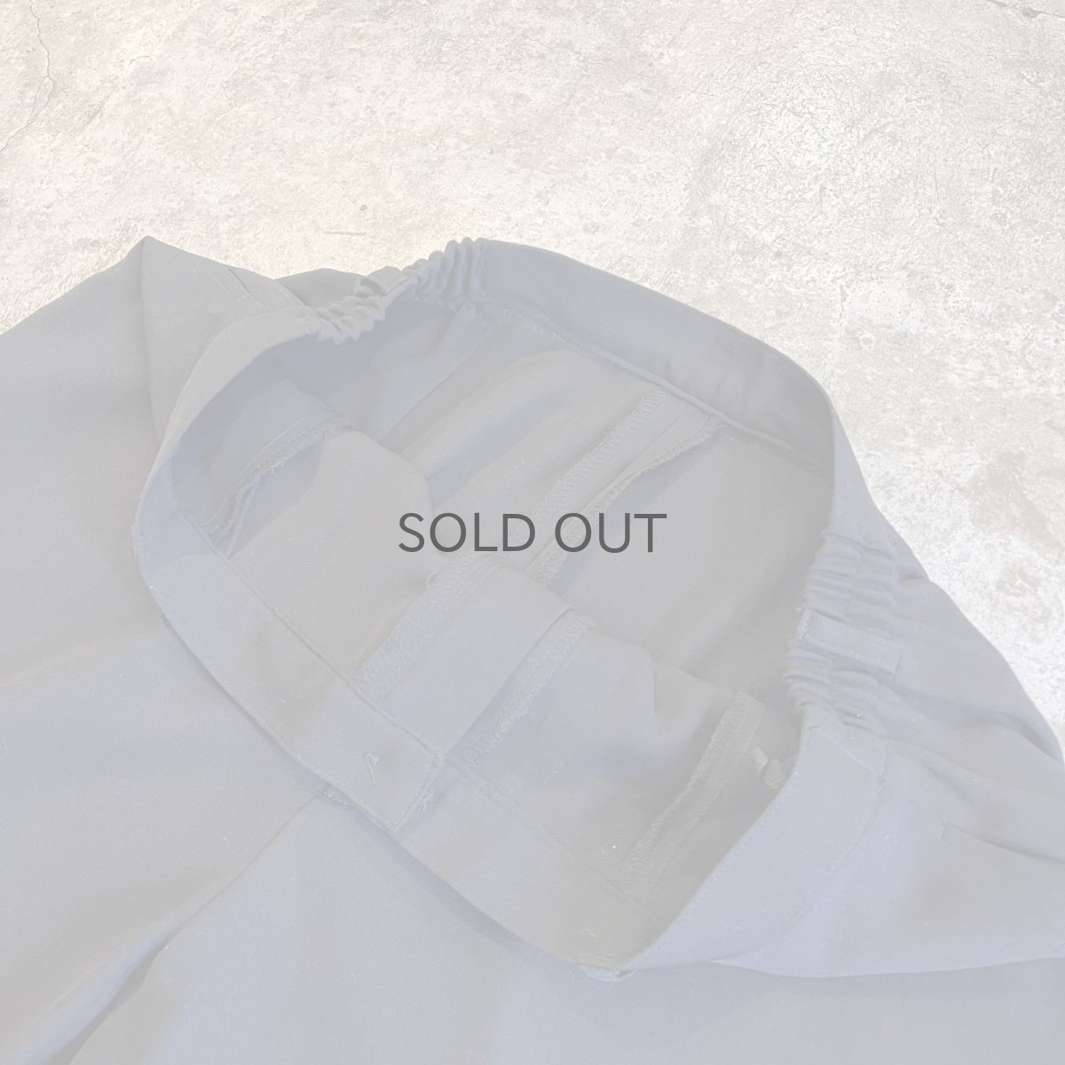 画像9: 1 TUCK DESIGN BLACK COLOR SLACKS HALF PANTS / W29~W33 (9)