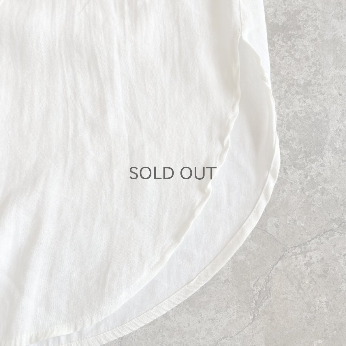 画像7: NO COLLAR PLEATS DRESS DESIGN L/S SHIRT / Ladies L (7)