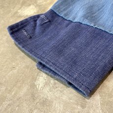 画像7: 70's PATCHWORK DENIM PATTERN L/S SHIRT / Mens M (7)
