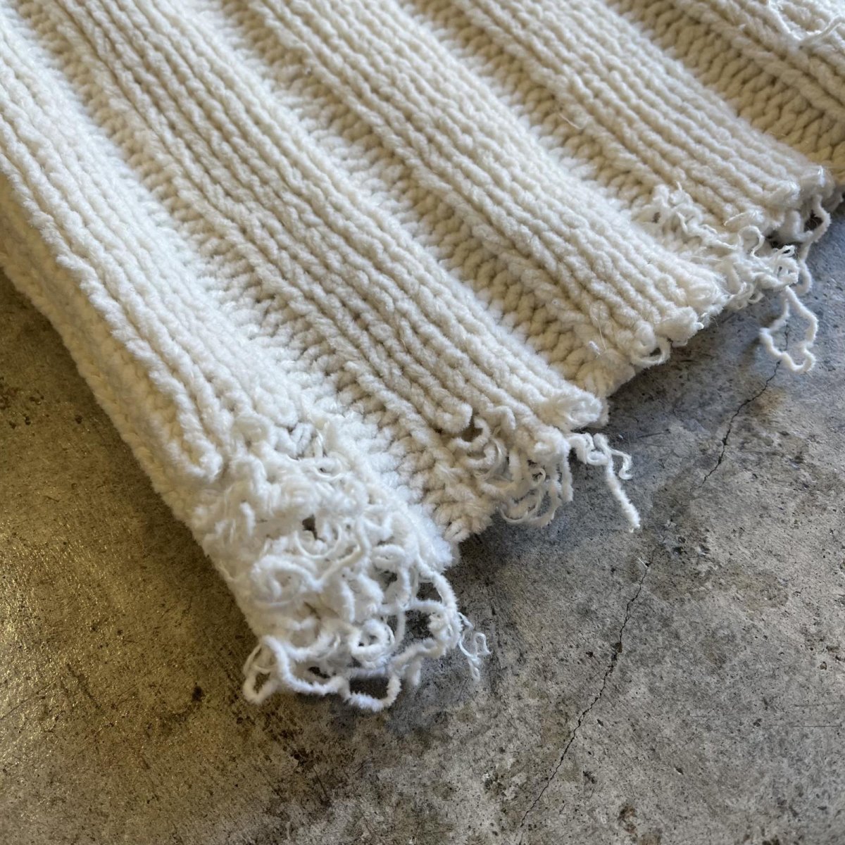 画像3: POINT DAMEGE DESIGN WARP KNITTING L/S KNIT TOPS / Ladies M(S)  (3)