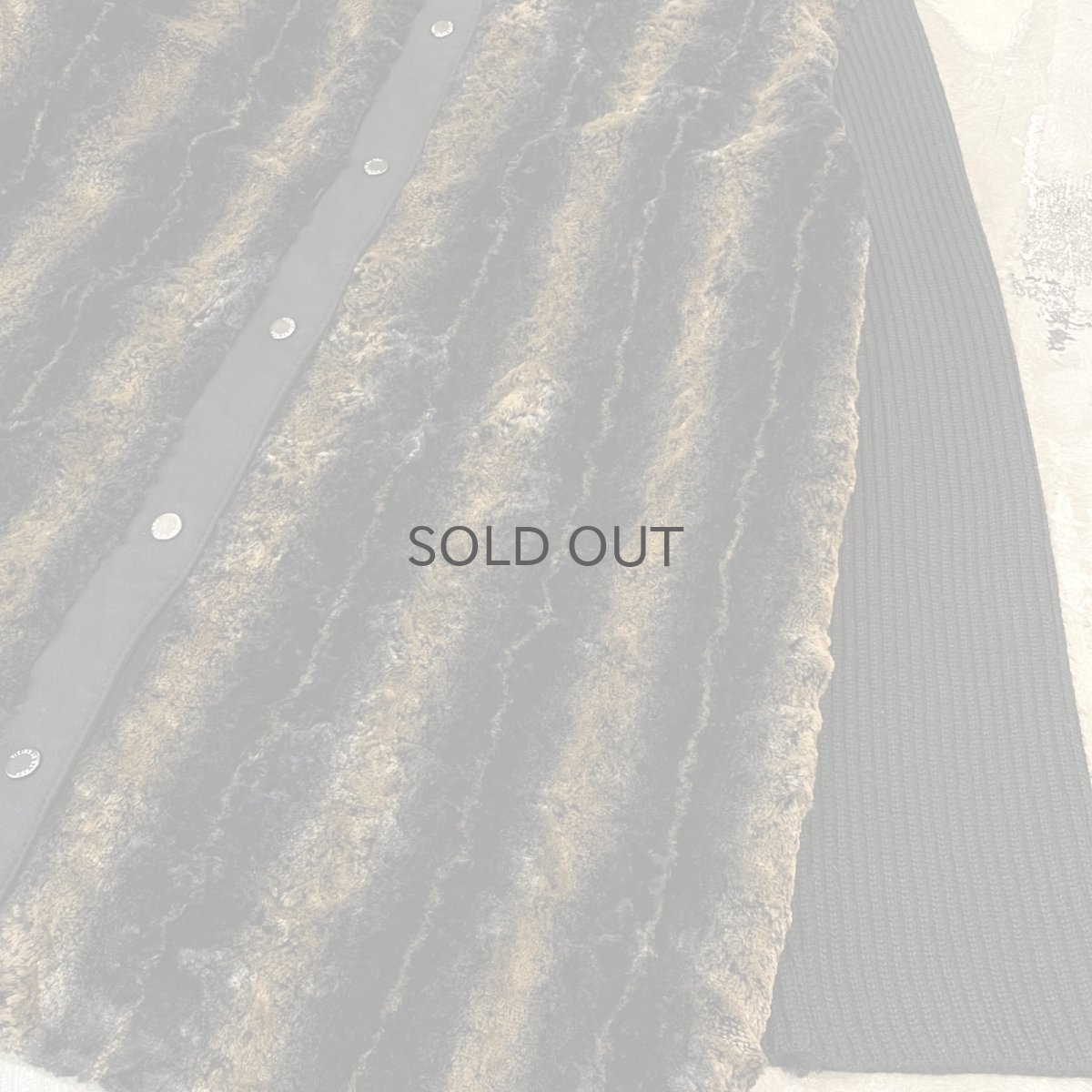 画像6: STRIPE PATTERN FAUX FUR SWITCHED KNIT SHIRT JACKET / Mens M~L / MADE IN ITALY (6)