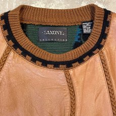 画像10: REAL LEATHER × KNIT SWITCHED SWEATER / Mens XXL (10)