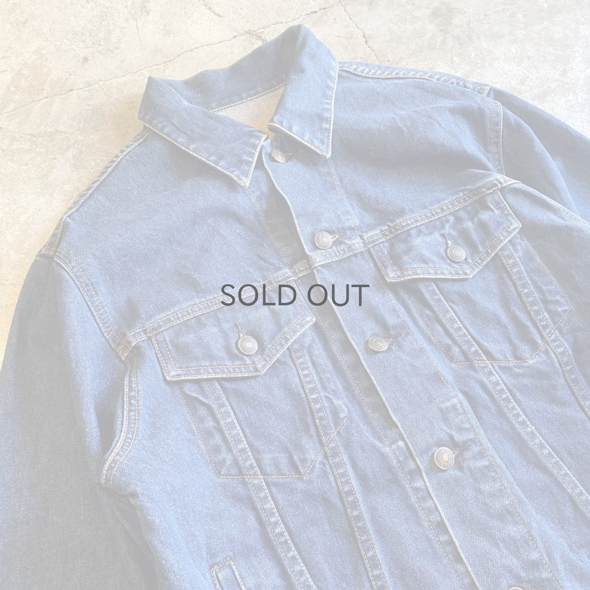画像3: BLUE COLOR DESIGN DENIM JACKET / Ladies S(L) (3)