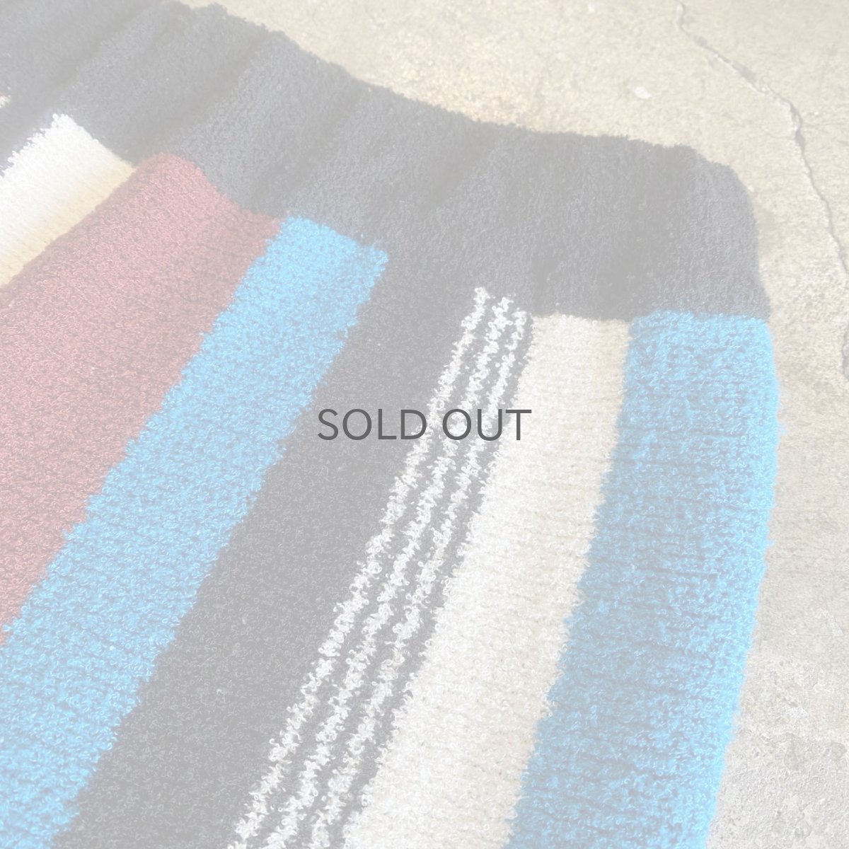 画像6: MULCH COLOR STRIPE PATTERN KNIT DESIGN SKIRT / W24~W33 (6)