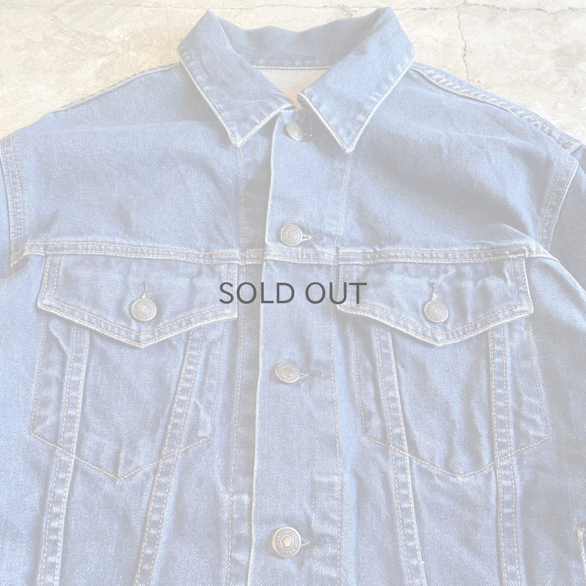 画像4: BLUE COLOR DESIGN DENIM JACKET / Ladies S(L) (4)