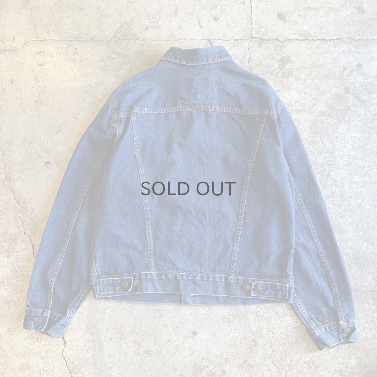 画像2: BLUE COLOR DESIGN DENIM JACKET / Ladies S(L) (2)