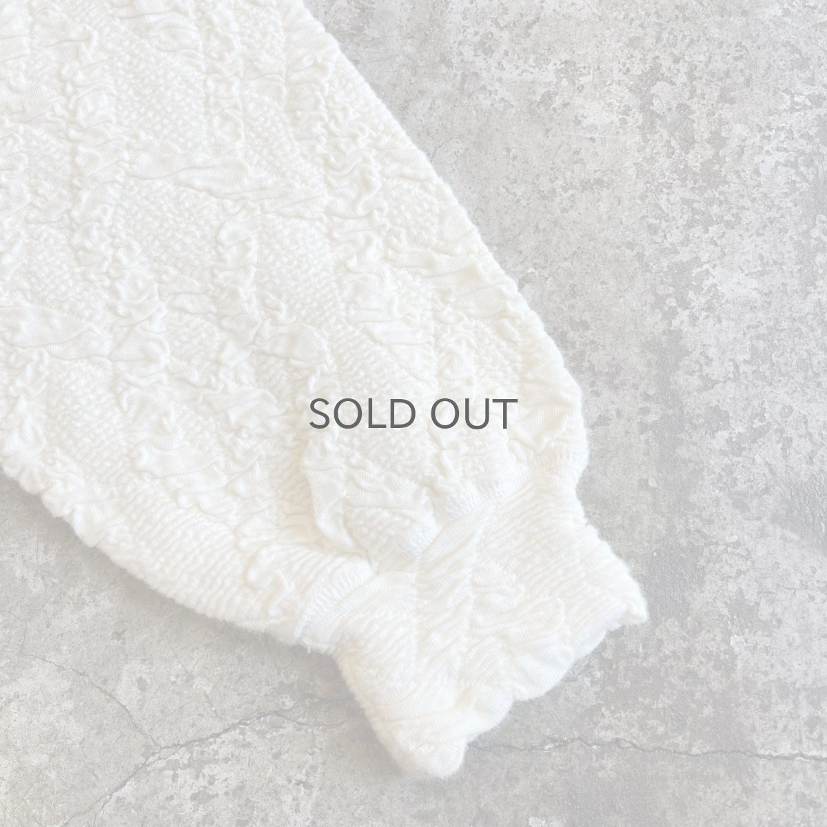 画像6: ALL OVER EMBOSS VOLUME SLEEVE DESIGN L/S POLO TOPS / Ladies M (6)