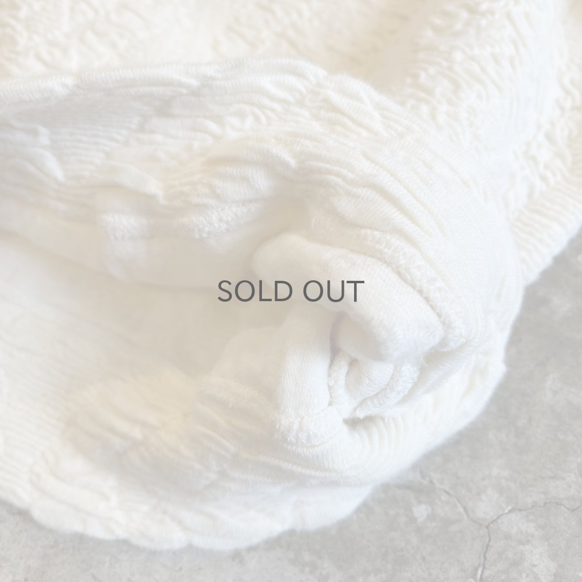 画像5: ALL OVER EMBOSS VOLUME SLEEVE DESIGN L/S POLO TOPS / Ladies M (5)