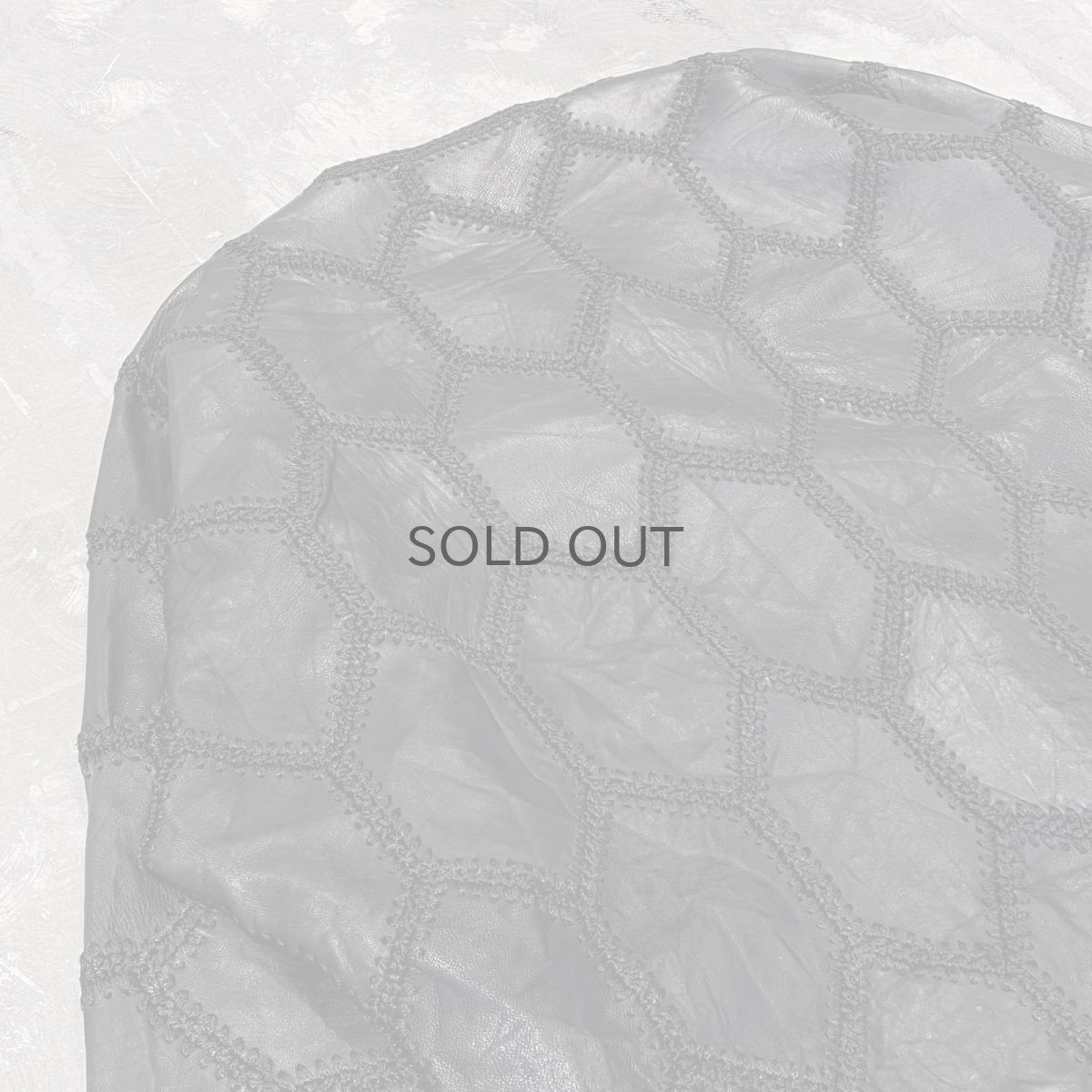 画像9: BICOLOR REAL LEATHER PATCHWORK CARDIGAN / Mens L (9)