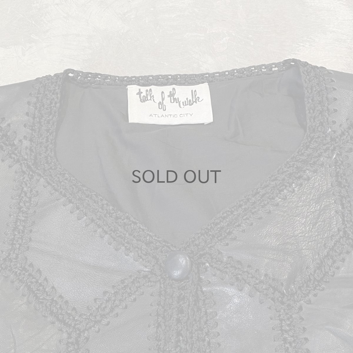 画像10: BICOLOR REAL LEATHER PATCHWORK CARDIGAN / Mens L (10)