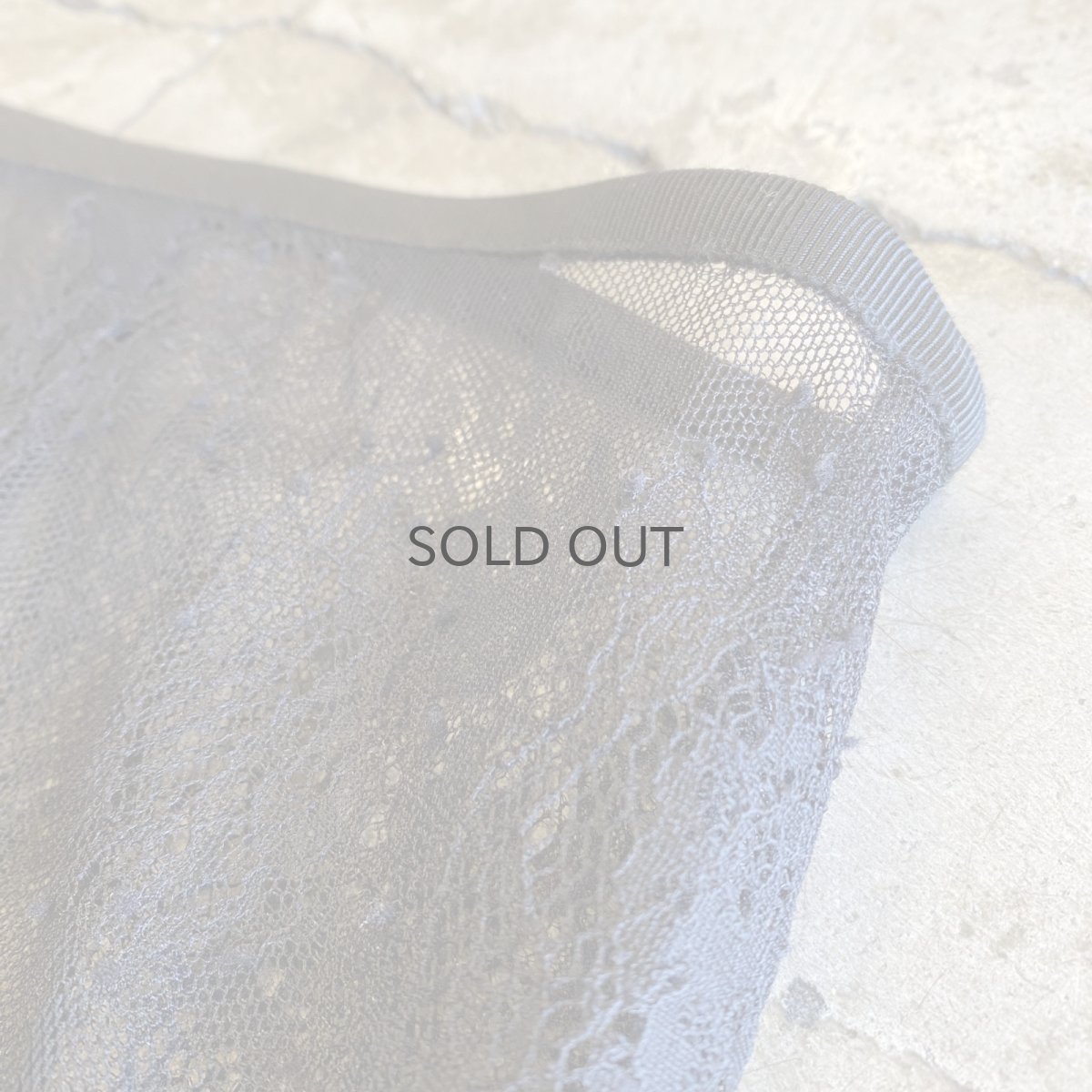 画像9: BLACK COLOR LACE SHEER BACK SLIT SKIRT / W30 (9)