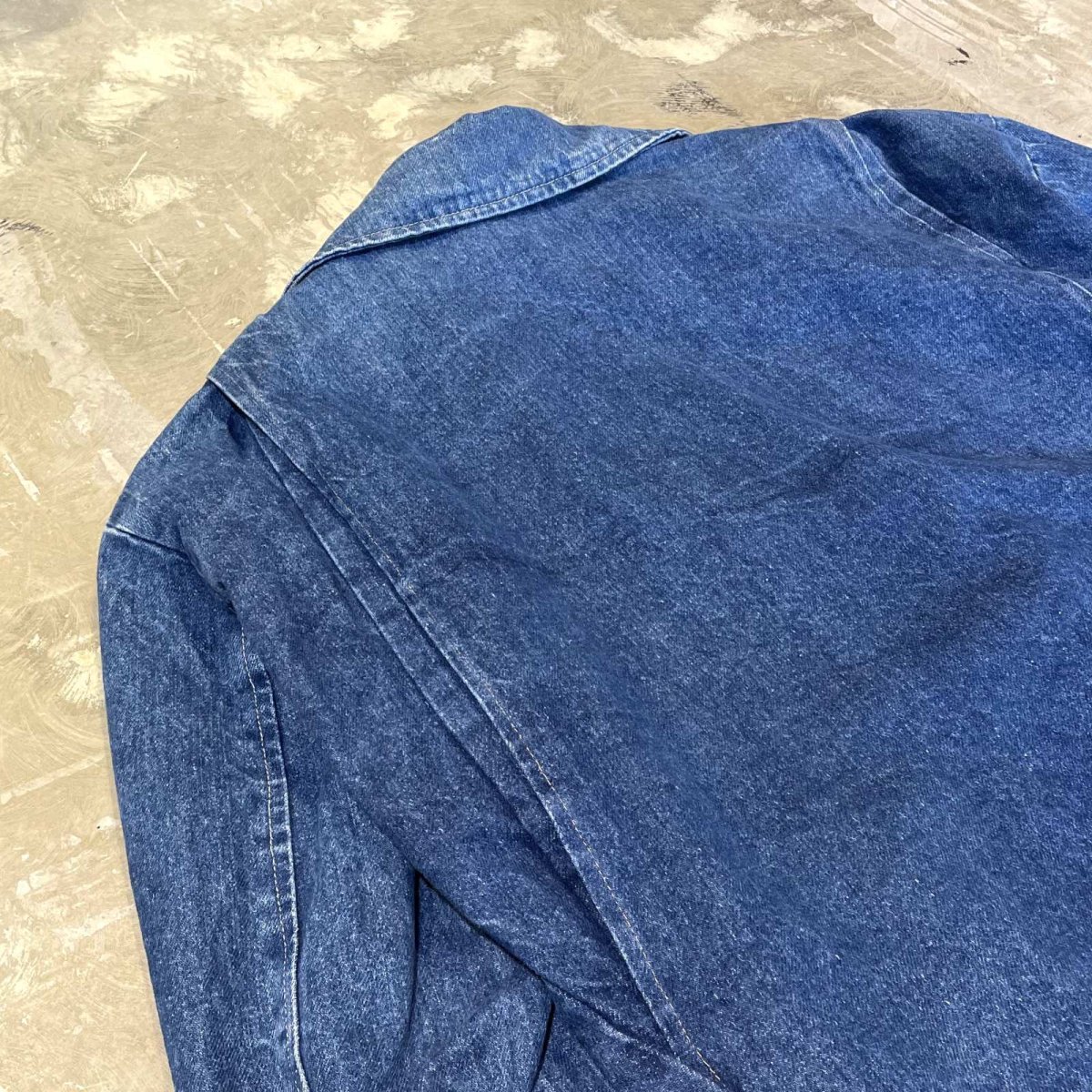 画像9: DOUBLE RIDERS STYLE DENIM JACKET / Mens L / MADE IN FRENCH (9)