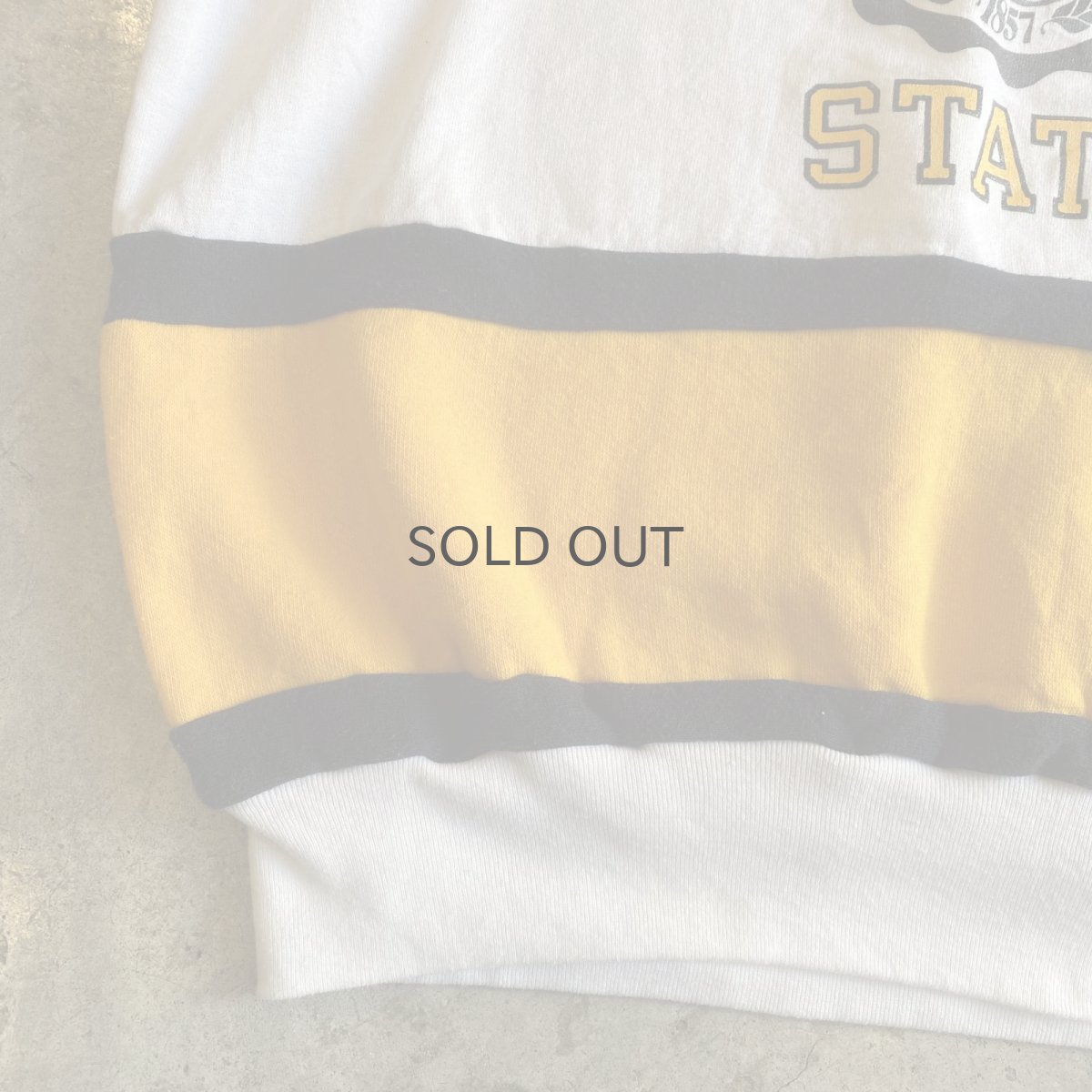 画像6: UNIVERSITY PRINTED POINT COLOR L/S SWEAT / Ladies M / MADE IN USA (6)