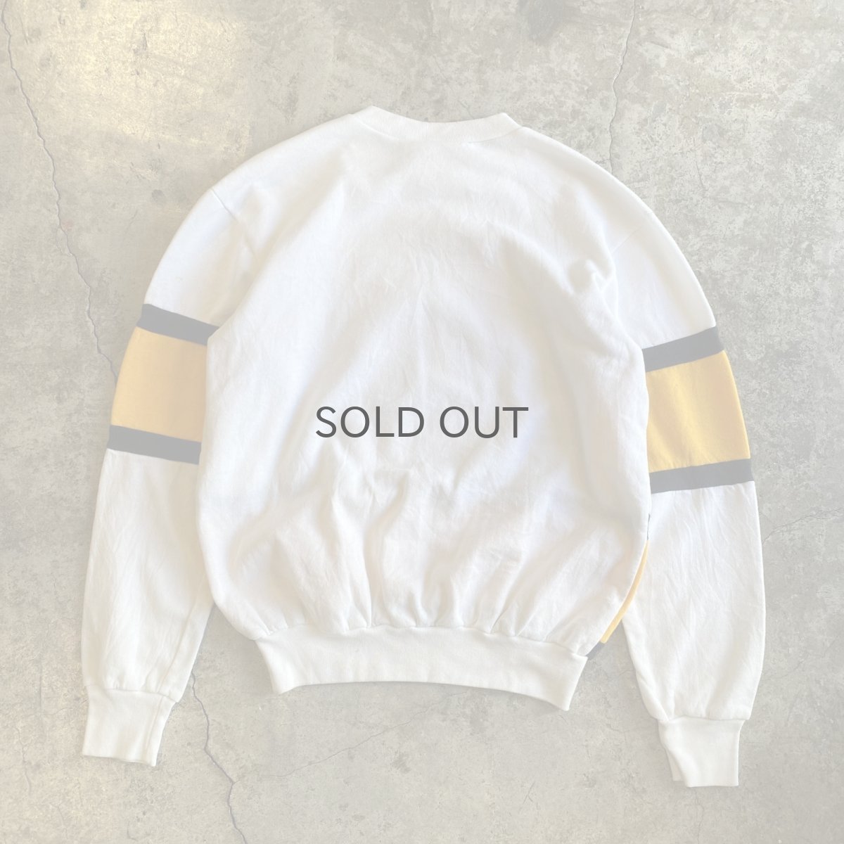 画像2: UNIVERSITY PRINTED POINT COLOR L/S SWEAT / Ladies M / MADE IN USA (2)