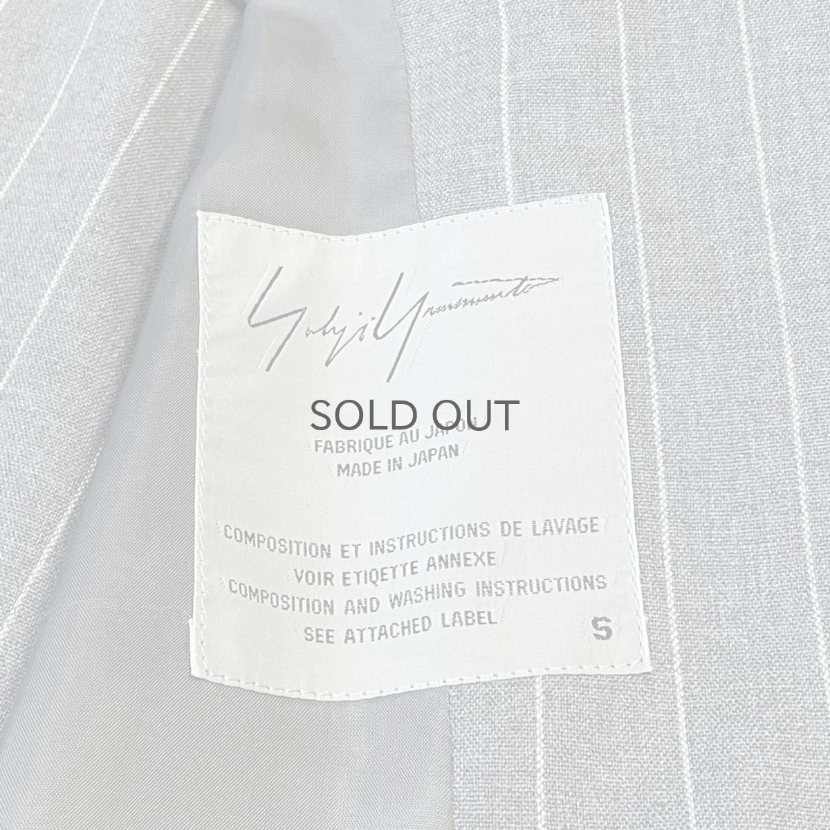 画像10: 【YOHJI YAMAMOTO】STRIPE PATTERN TAILORED JACKET / Mens S (10)