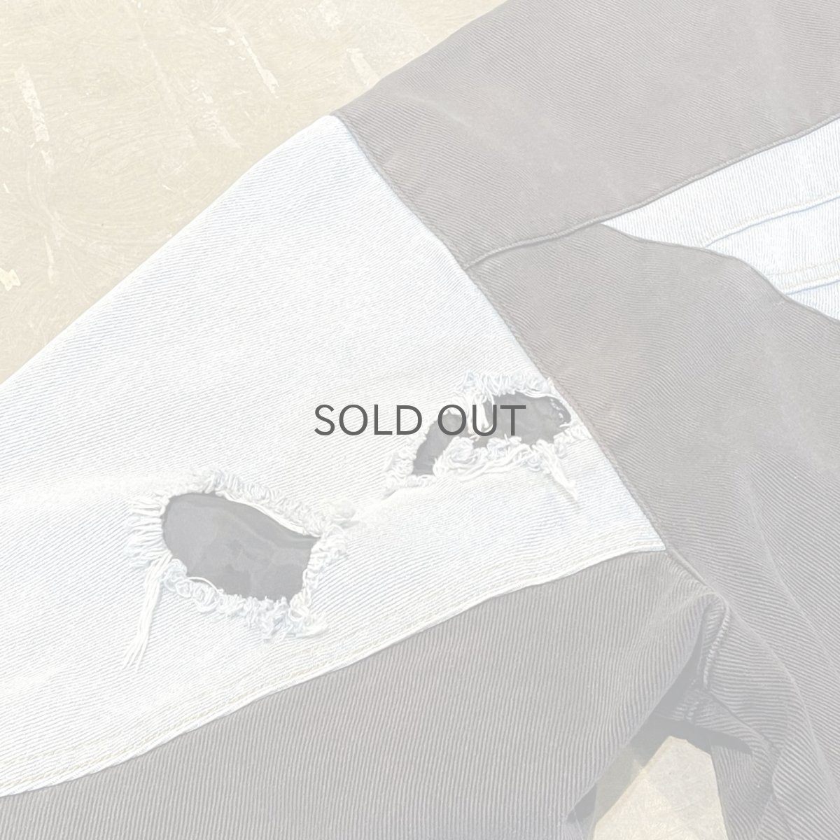 画像12: MULTI DENIM PATCHWORK ZIP UP JACKET / Mens XL (12)