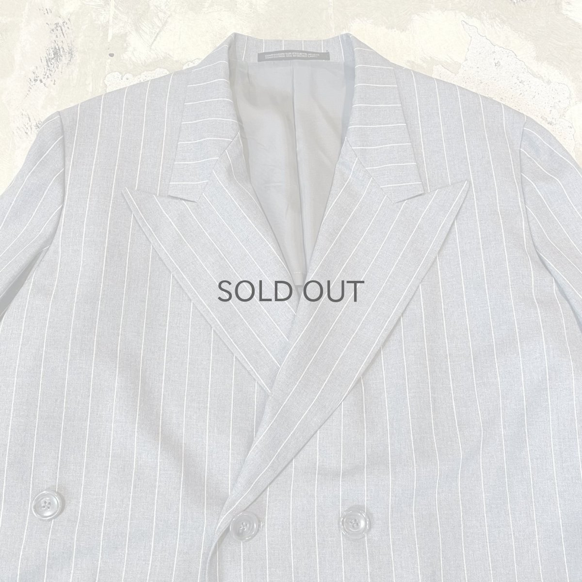画像11: 【YOHJI YAMAMOTO】STRIPE PATTERN TAILORED JACKET / Mens S (11)