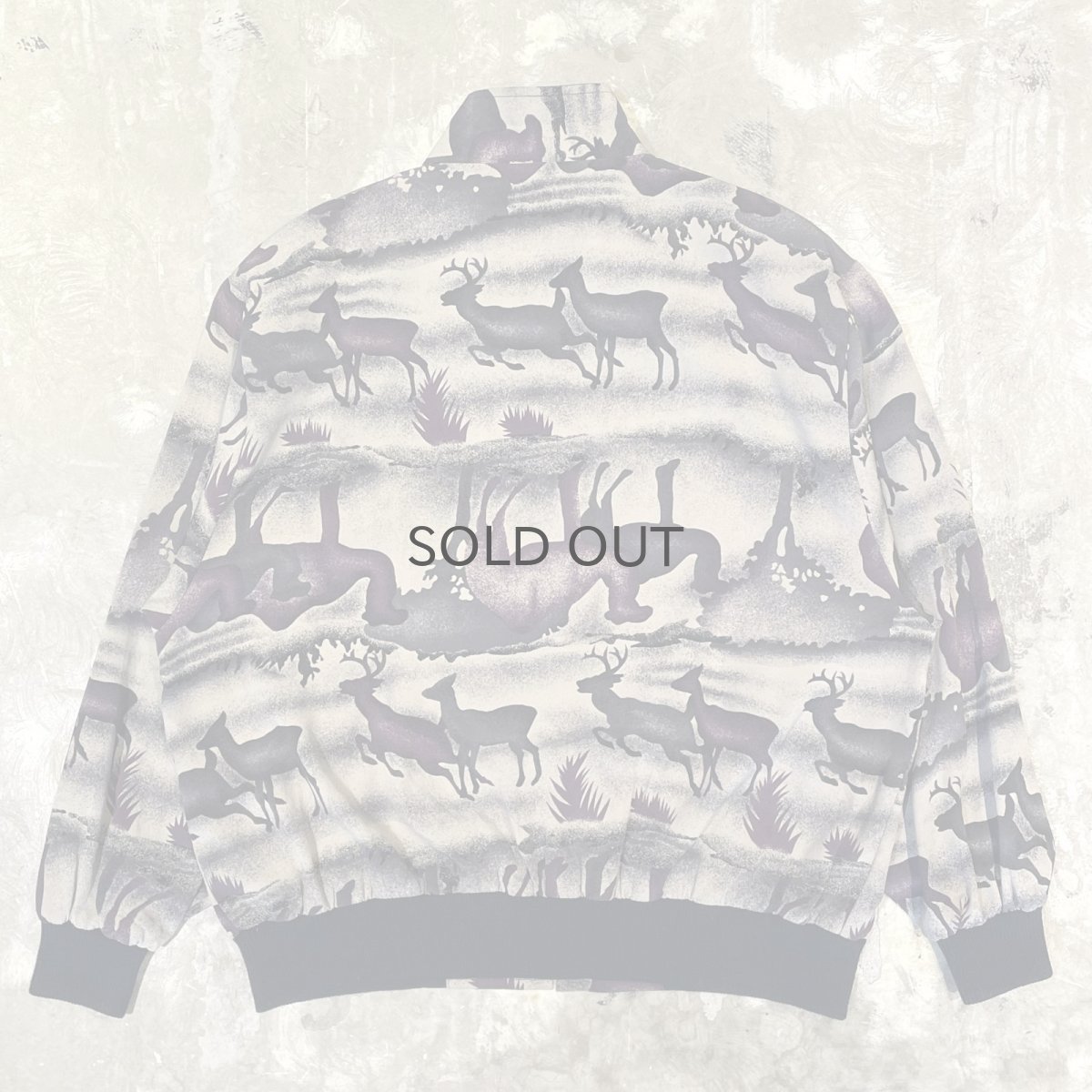 画像2: ANIMAL GRAPHIC PATTERN HI-NECK ZIP UP JACKET / Mens L (2)