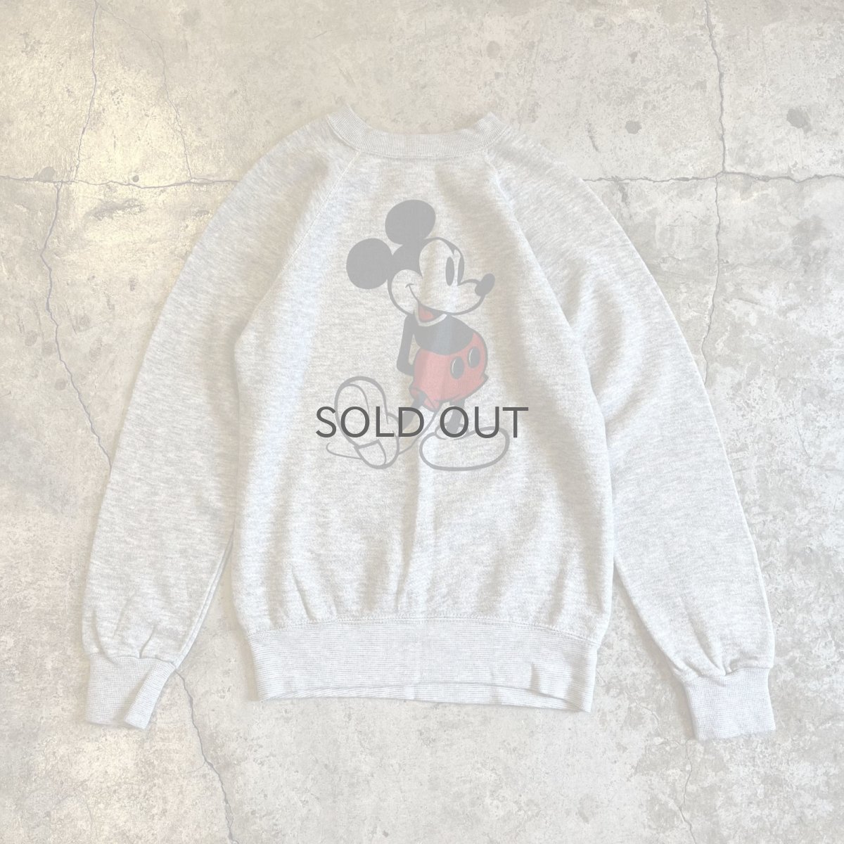 画像1: OLD "MICKEY" PRINTED DESIGN L/S SWEAT / Ladies S(34~36) (1)