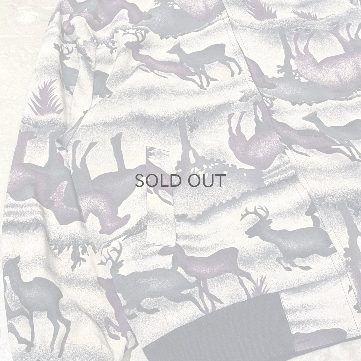 画像5: ANIMAL GRAPHIC PATTERN HI-NECK ZIP UP JACKET / Mens L (5)