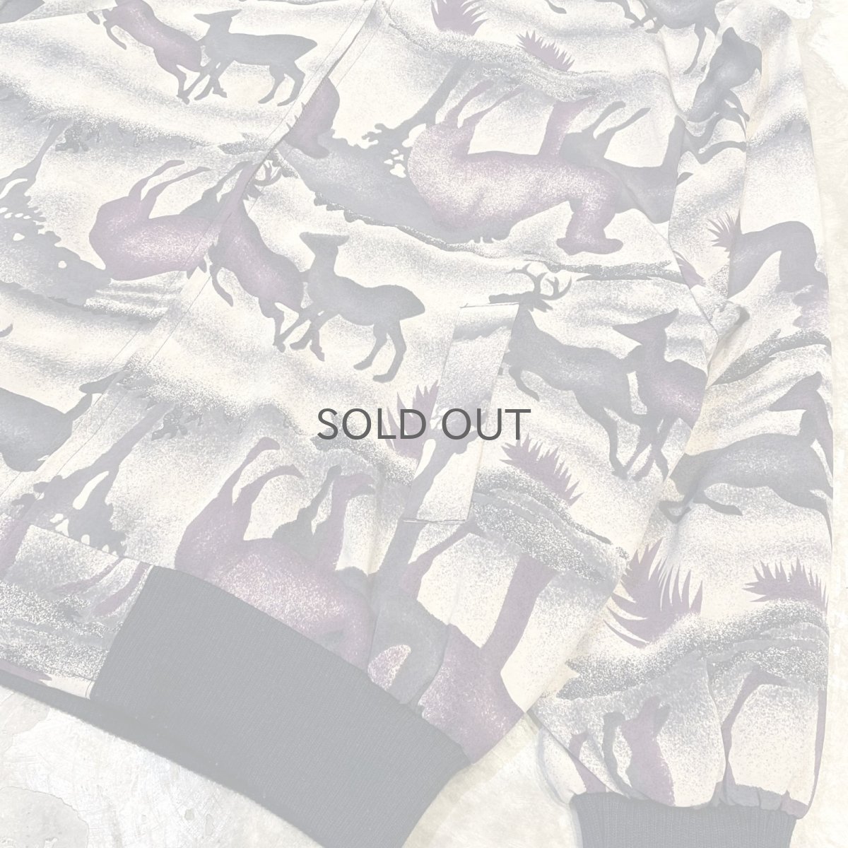 画像6: ANIMAL GRAPHIC PATTERN HI-NECK ZIP UP JACKET / Mens L (6)