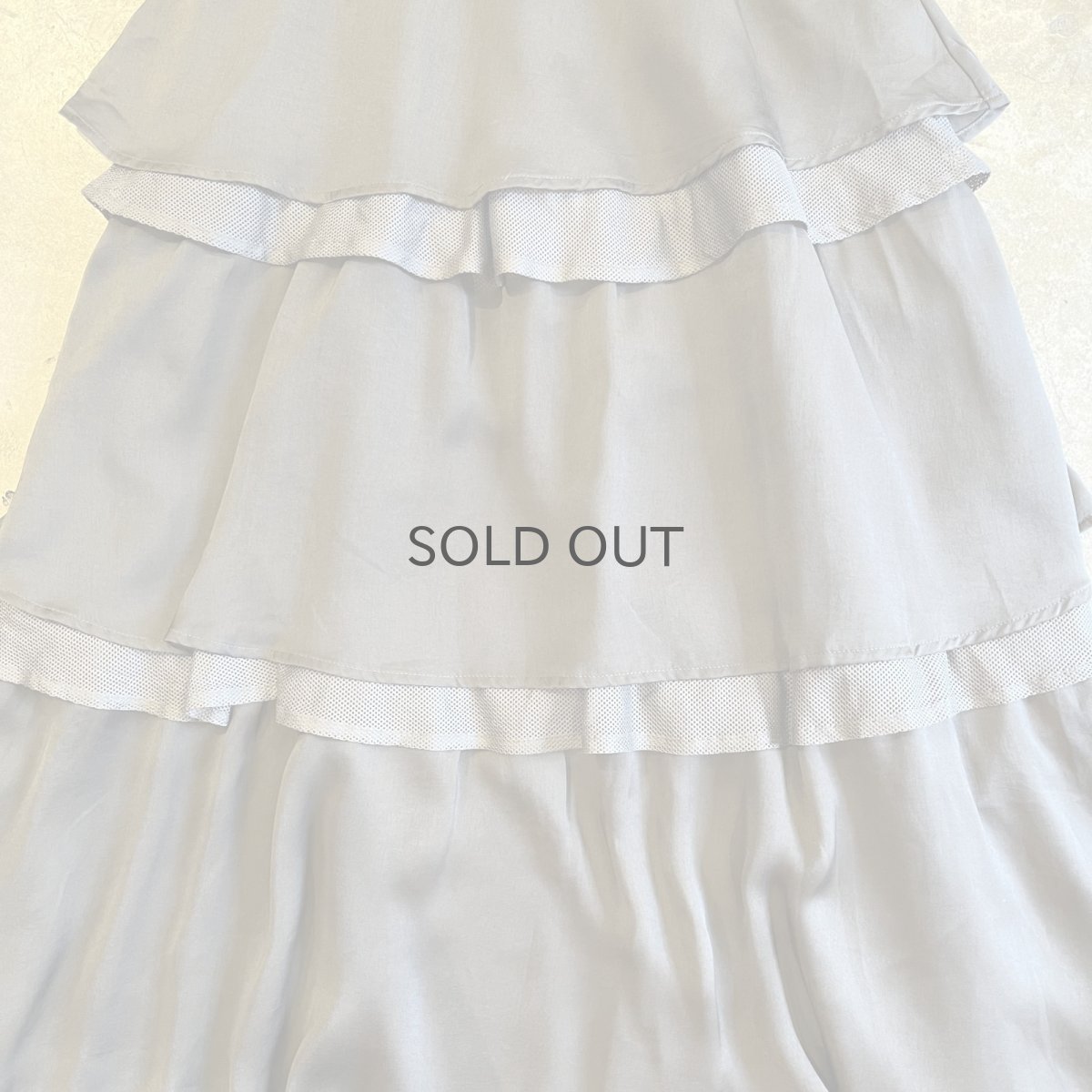 画像6: GREY COLOR TIERED DESIGN LONG SKIRT / W22~W31 (6)