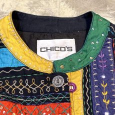画像10: EMBROIDERY & DECORATIVE STAND COLLAR JACKET / Mens M (10)