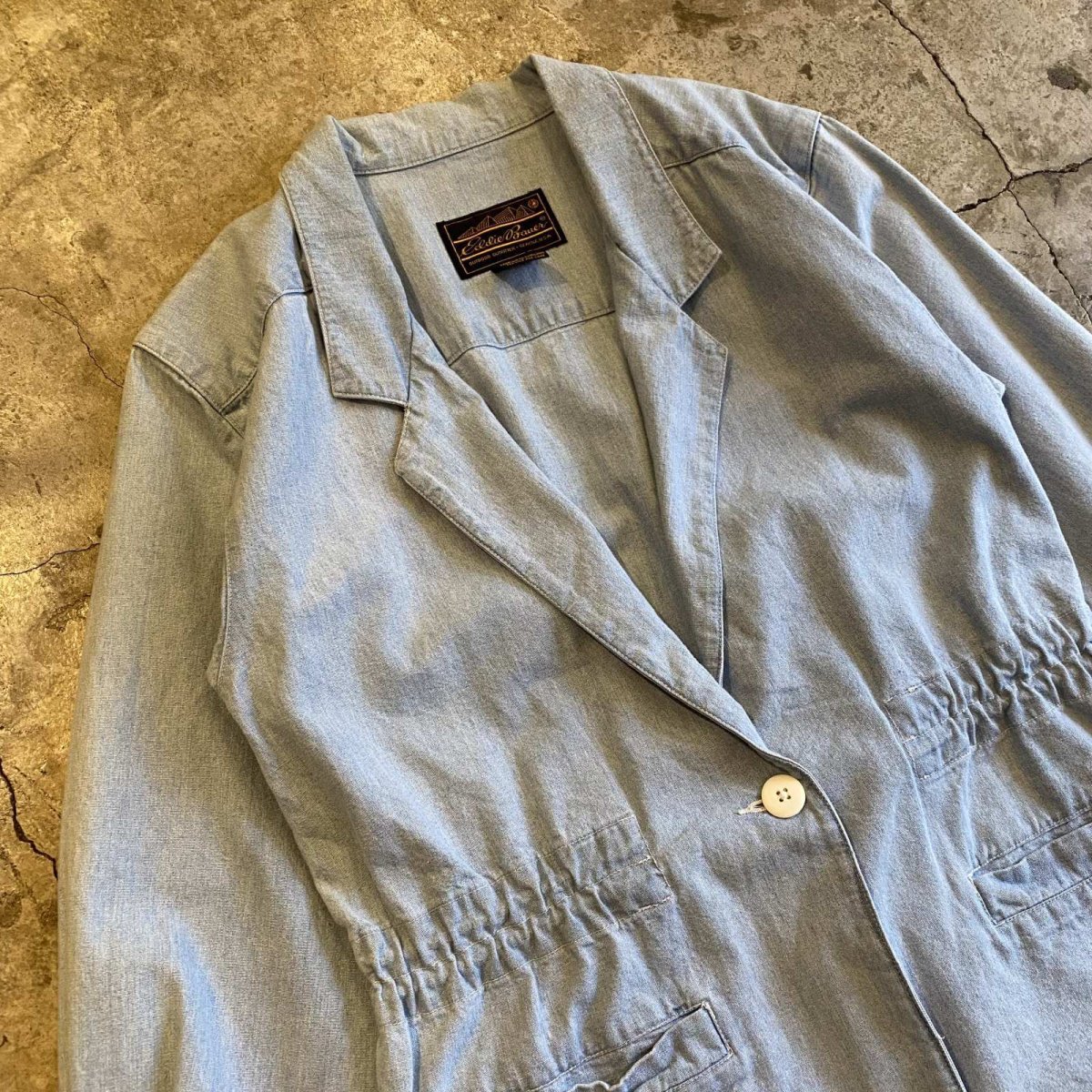 画像3: WAIST MARK DESIGN TAILORED DENIM JACKET / Ladies S(M~L) (3)