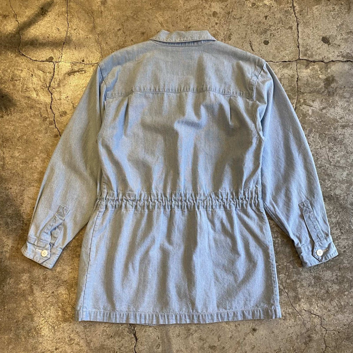 画像2: WAIST MARK DESIGN TAILORED DENIM JACKET / Ladies S(M~L) (2)