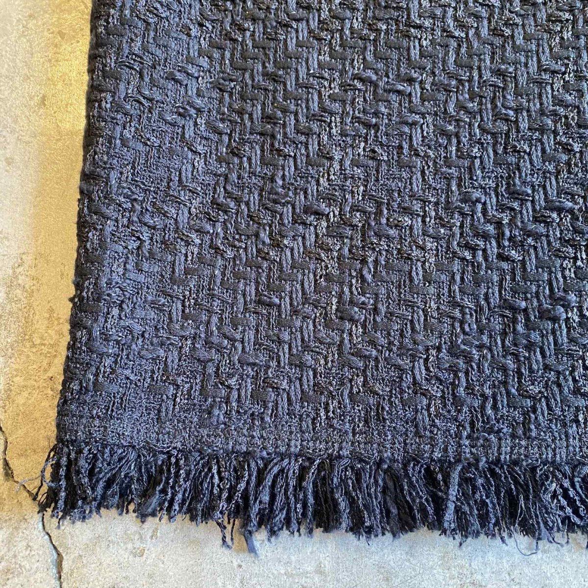 画像4: TWEED DESIGN FRINGE KNIT DESIGN SKIRT / W27 (4)