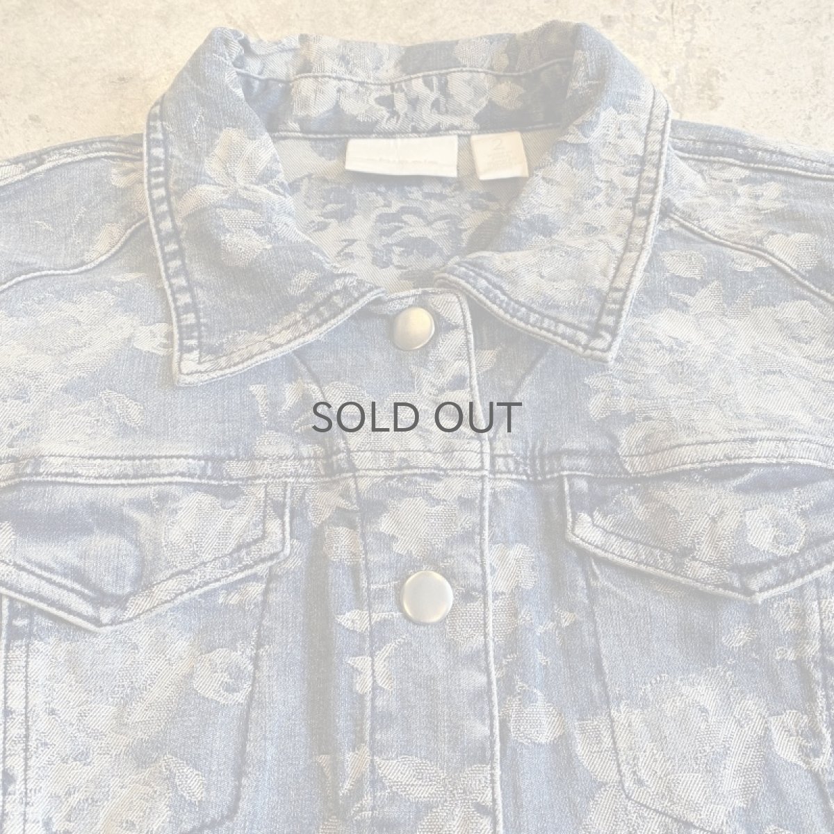 画像4: FLORAL PATTERN SHORT DESIGN DENIM JACKET / Ladies M (4)