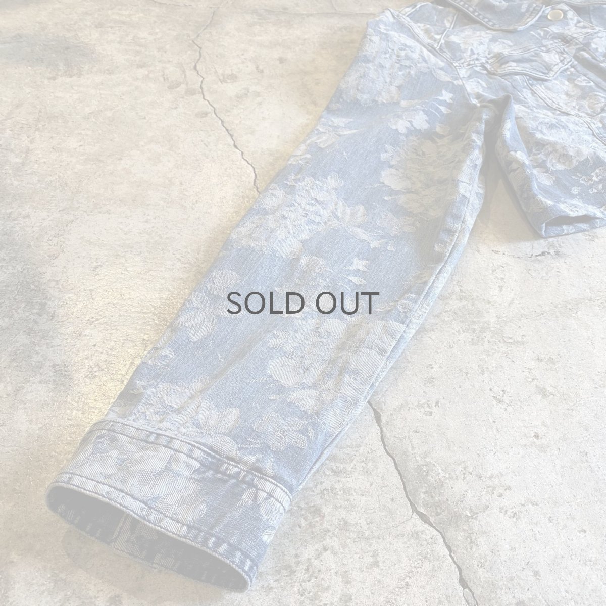 画像7: FLORAL PATTERN SHORT DESIGN DENIM JACKET / Ladies M (7)