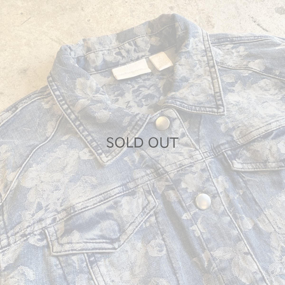 画像3: FLORAL PATTERN SHORT DESIGN DENIM JACKET / Ladies M (3)