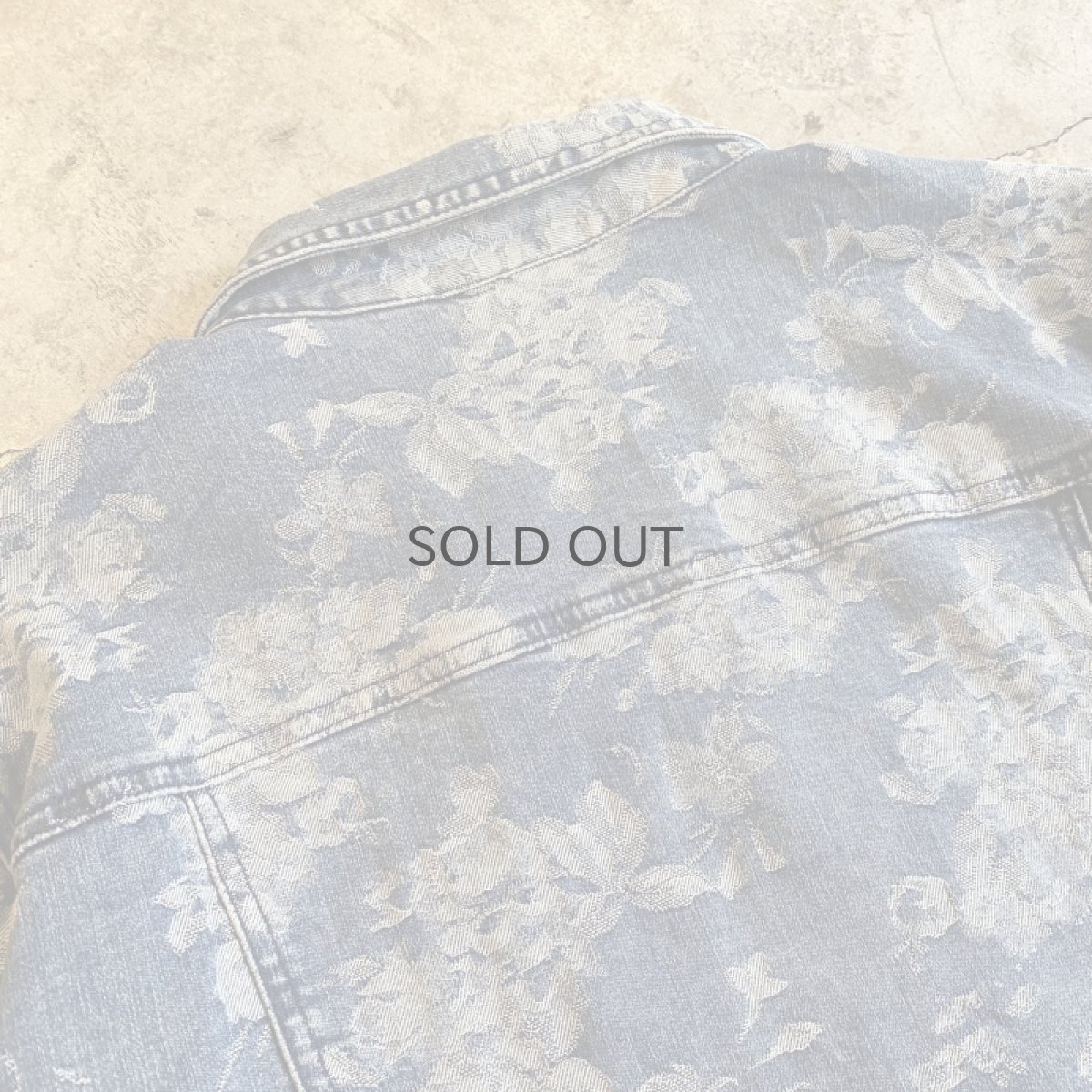 画像10: FLORAL PATTERN SHORT DESIGN DENIM JACKET / Ladies M (10)