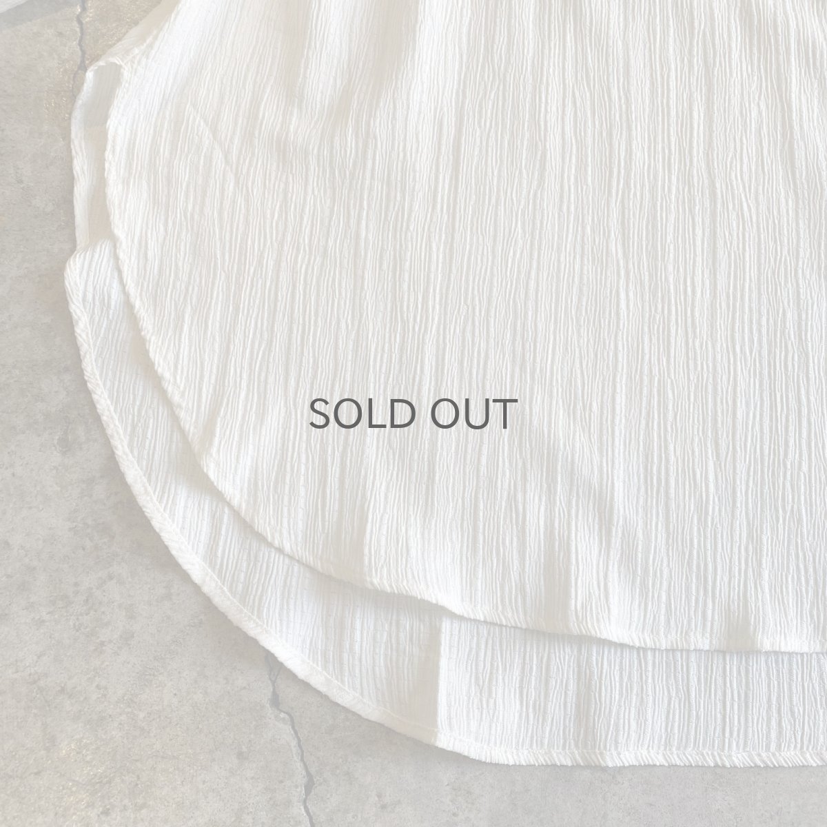 画像4: NO COLLAR VOLUME SLEEVE L/S SHEER BLOUSE / Ladies L (4)