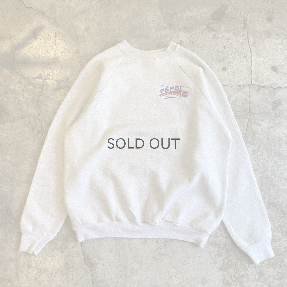 画像1: "PEPSI" ONE POINT EMBROIDERY DESIGN L/S SWEAT / Ladies L / MADE IN USA (1)
