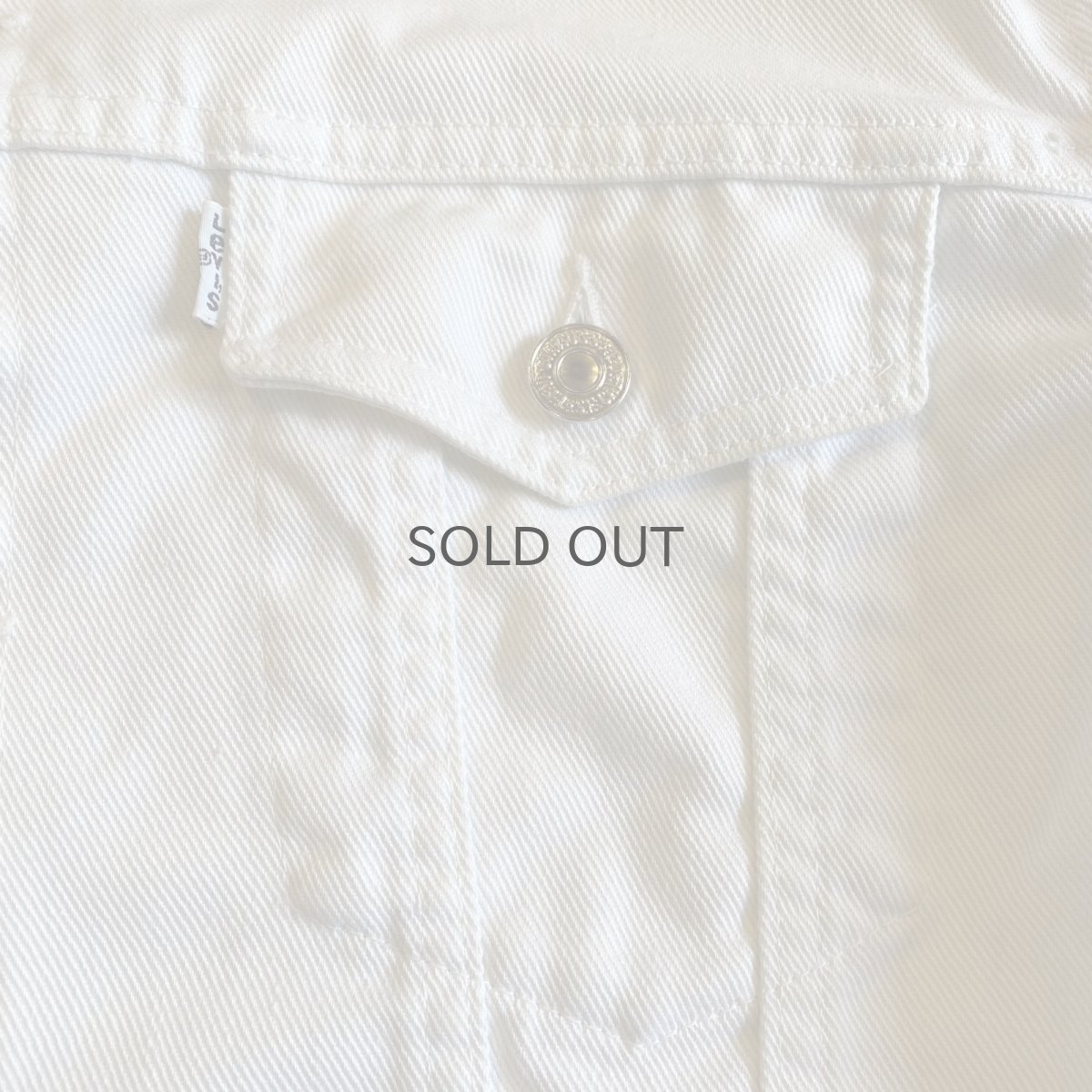 画像5: 【LEVI'S】WHITE COLOR DENIM JACKET / Ladies M(34) / MADE IN FRANCE (5)