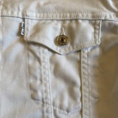 画像5: 【LEVI'S】WHITE COLOR DENIM JACKET / Ladies M(34) / MADE IN FRANCE (5)