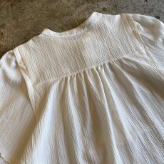 画像8: NO COLLAR VOLUME SLEEVE L/S SHEER BLOUSE / Ladies L (8)