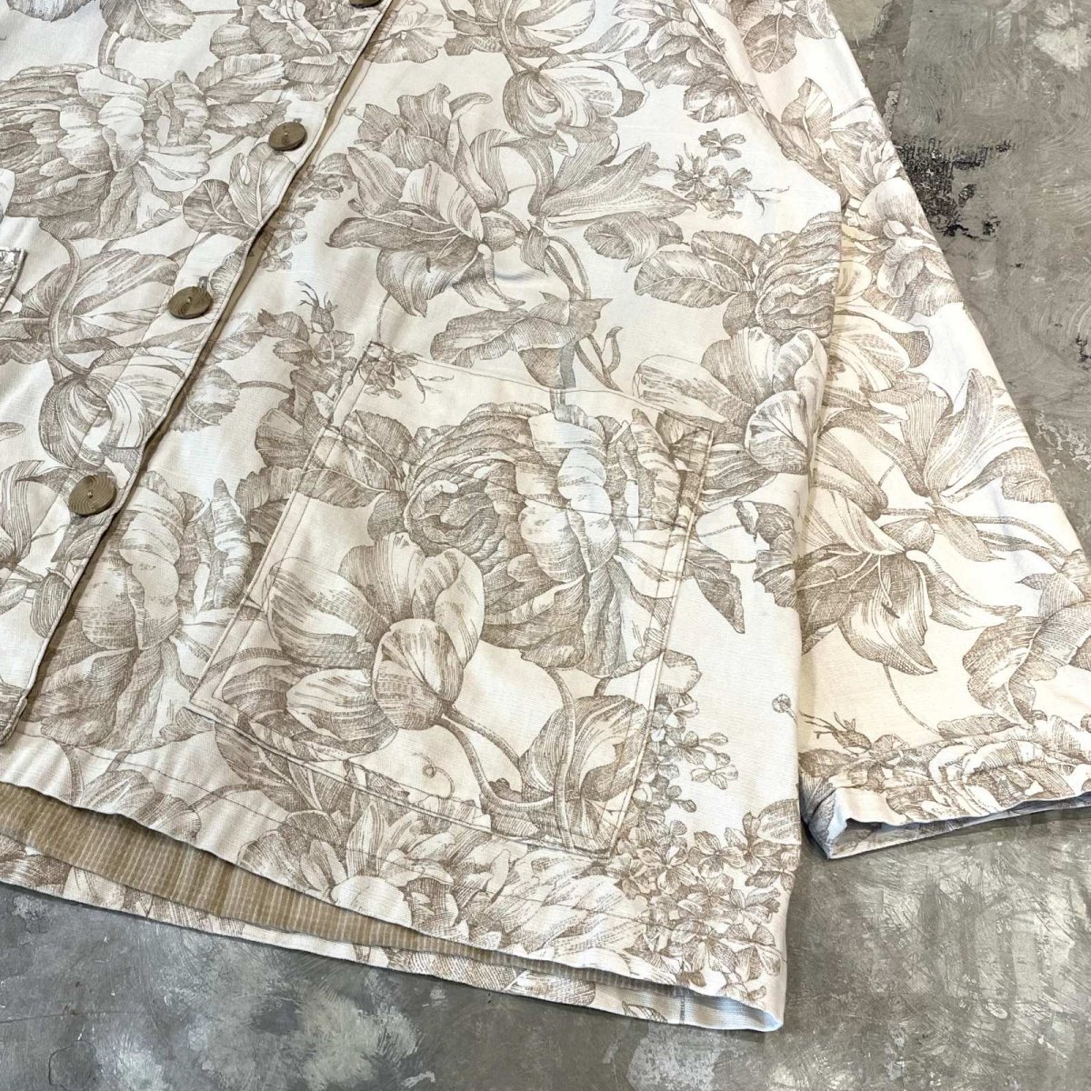 画像6: ALL OVER FLORAL PATTERN COTTON JACKET / Mens L (6)